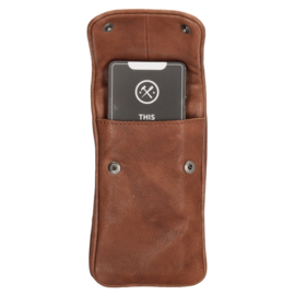 Hide & Stitches Paint Rock telefoontasje cognac