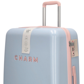 Charm London travel koffer babyblauw