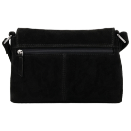 Hide & Stitches Brazos lederen schoudertas zwart