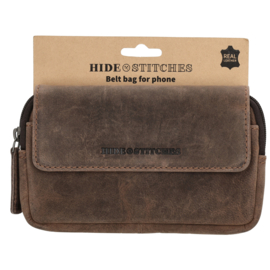 Hide & Stitches Idaho telefoontasje donker bruin