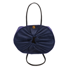 PE-Florence Hangara rieten strandtas blauw