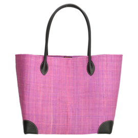 PE-Florence Solid Raffia strandtas lila