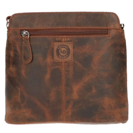 Leather Design schoudertas bruin