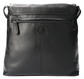 Leather Design schoudertas zwart