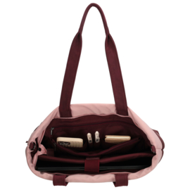Zebra Trends Elske laptoptas bordeaux streep oud roze