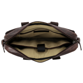 Hide & Stitches Next Navajo laptoptas donker bruin