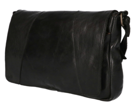 Leather Design schoudertas zwart