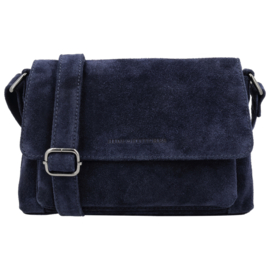 Hide & Stitches Brazos lederen schoudertas blauw
