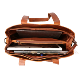 Leather Design schoudertas natural