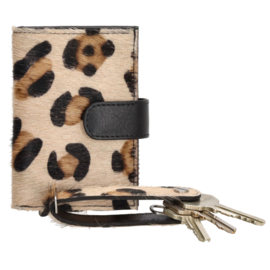 Hide & Stiches Wallowa safety wallet luipaard