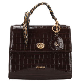Charm London knightsbridge handtas donker bruin
