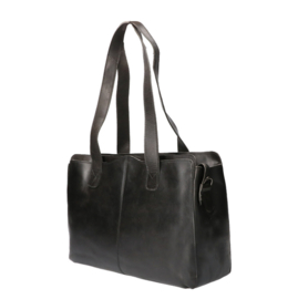 Leather Design schoudertas zwart