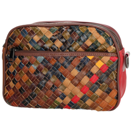 Beagles  Treccia multi colour lederen crossbodytas