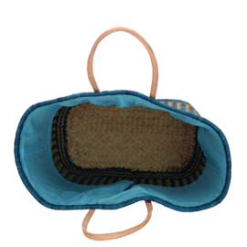 Beagles Bozaka rieten strandtas turquoise