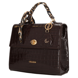 Charm London knightsbridge handtas donker bruin