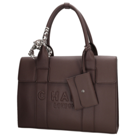 Charm London Bond laptoptas donker bruin