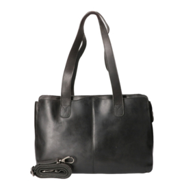 Leather Design schoudertas zwart