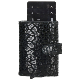 Charm London Camberwell safety wallet zwart leopard