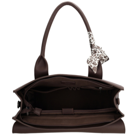 Charm London Bond laptoptas donker bruin