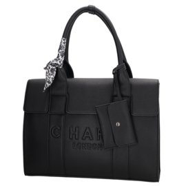 Charm London Bond laptoptas zwart