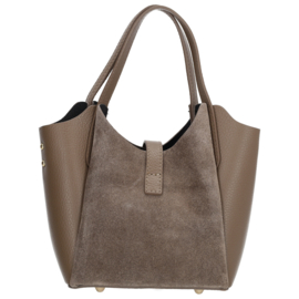 Charm London Vittoria handtas donker taupe