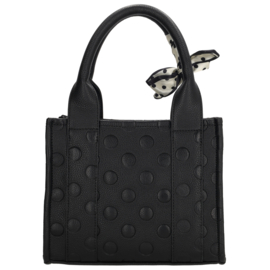Charm London Avenue shopper zwart stippen