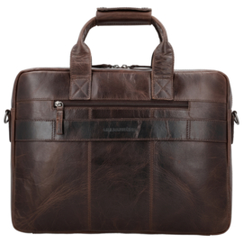 Hide & Stitches Next Navajo laptoptas donker bruin