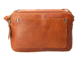 Leather Design Jupiter schoudertas natural
