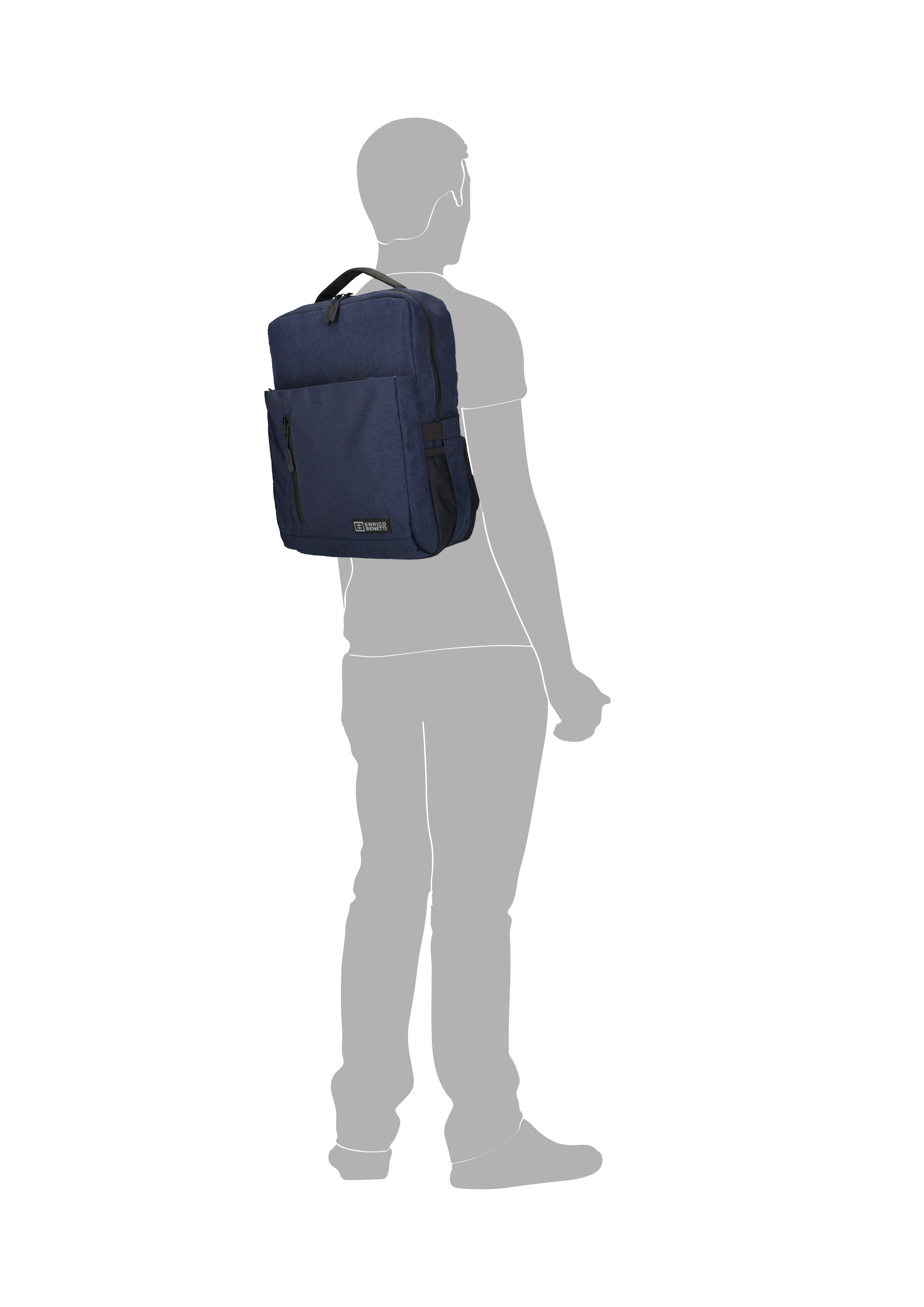 Enrico Benetti Newcastle laptop rugzak blauw