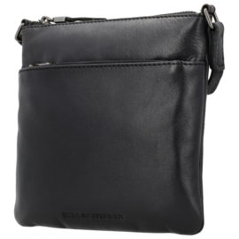 Hide & Stitches Porto lederen schoudertas zwart