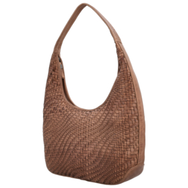 Hide & Stitches lederen schoudertas bruin