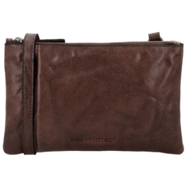 Hide & Stitches Westland schoudertas donkerbruin
