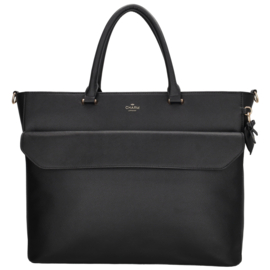 Charm London Cambridge laptoptas zwart