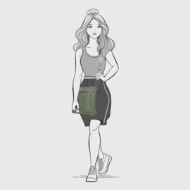 Enrico Benetti Stacey schoudertas olijf