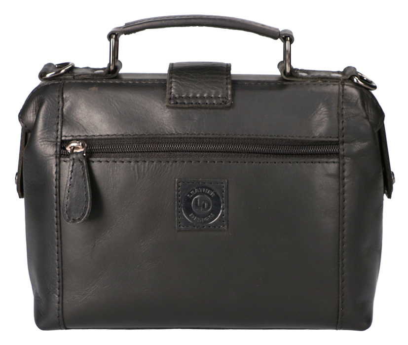 Leather Design doctor's bag zwart