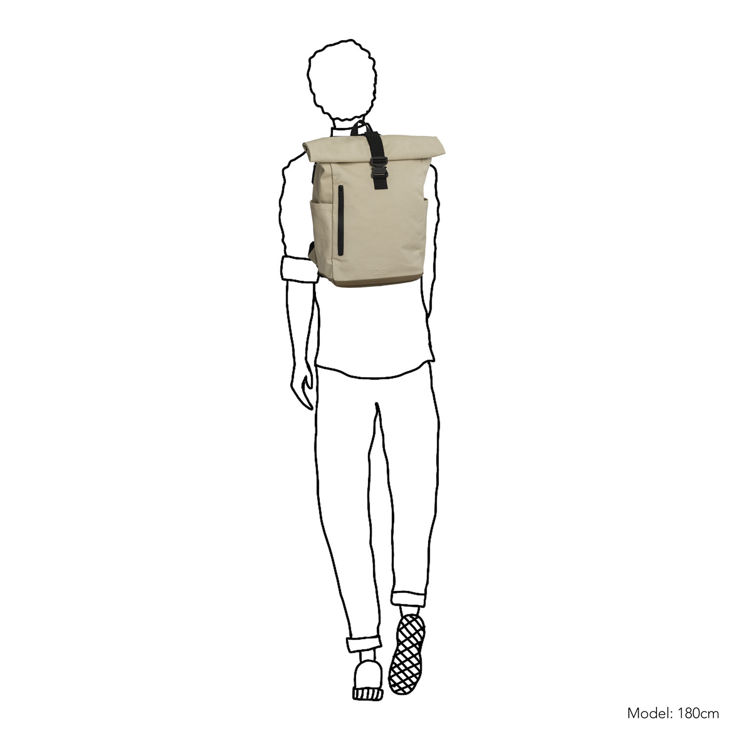 Daniel Ray Rolltop Rugtas XL Wangaratta beige