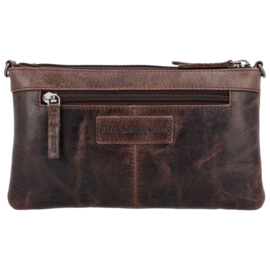 Hide & Stitches Westland schoudertas donker bruin