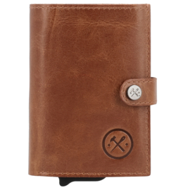 Hide & Stitches Porto safety wallet bruin