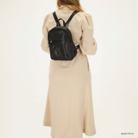 Hide & Stitches Porto lederen handtas zwart