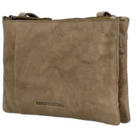 Hide & Stitches Westland schoudertas zand