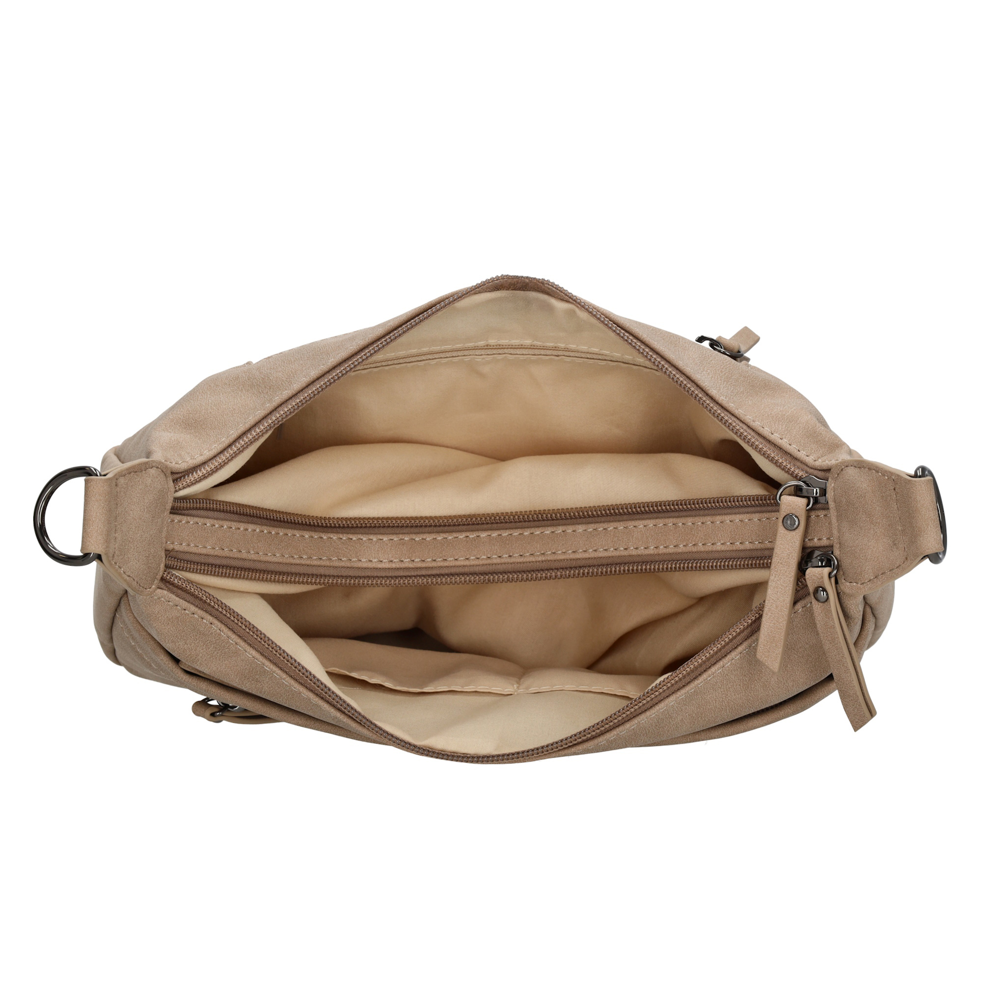 Beagles Malaga schoudertas licht taupe