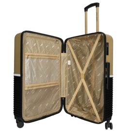 Enrico Benetti Princetown koffer 75 cm zwart-camel