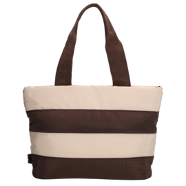 Zebra Trends Elske shopper streep bruin/beige