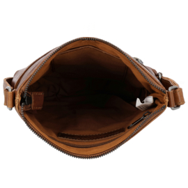 Hide & Stitches Porto lederen schoudertas bruin