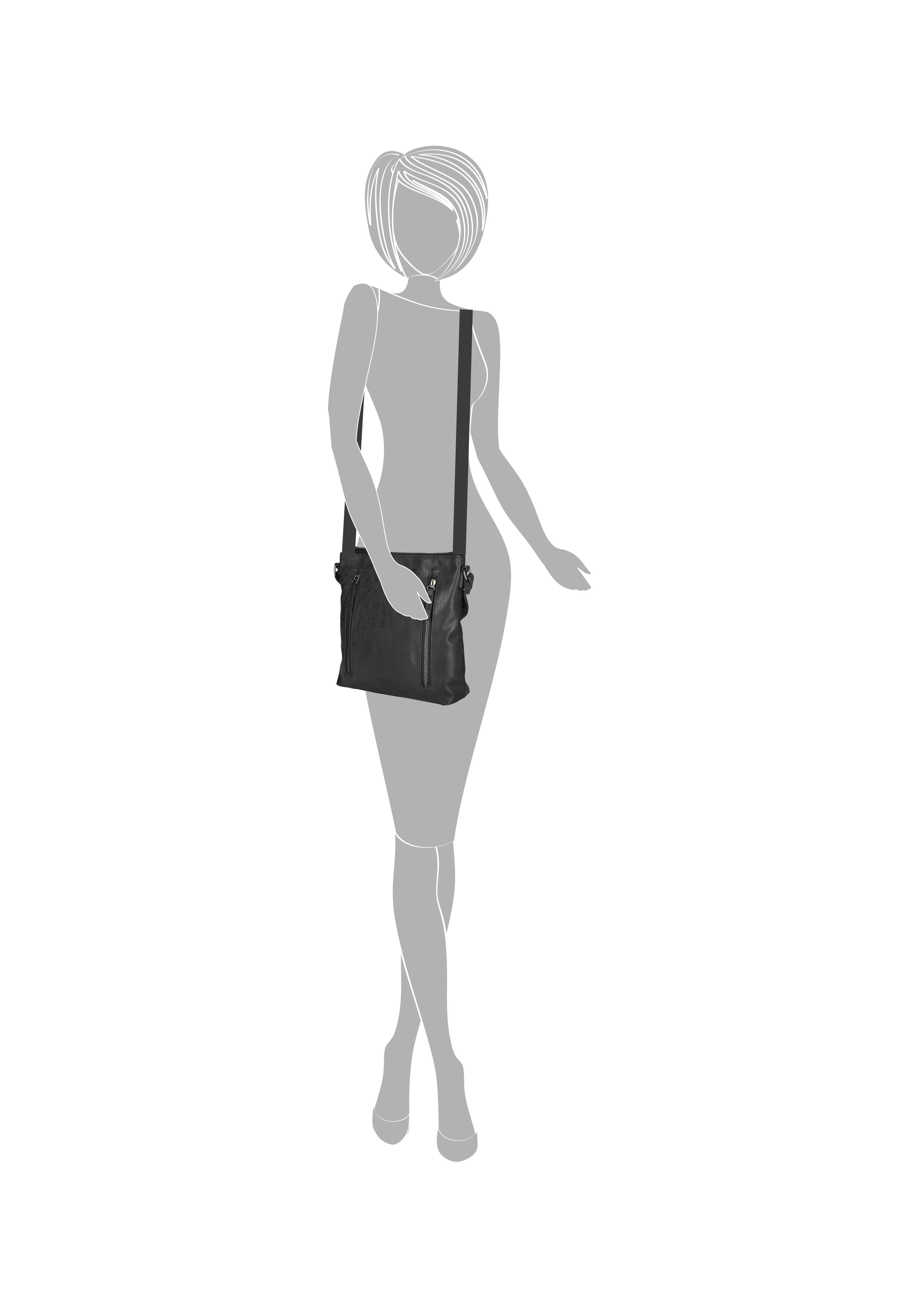 Enrico Benetti Kylie schouder/crossbody tas zwart