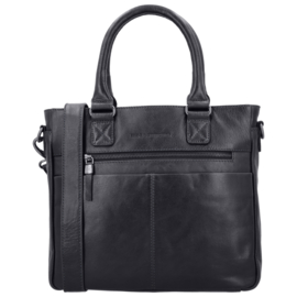 Hide & Stitches Porto lederen handtas donker blauw