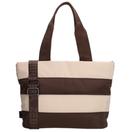 Zebra Trends Elske shopper streep bruin/beige