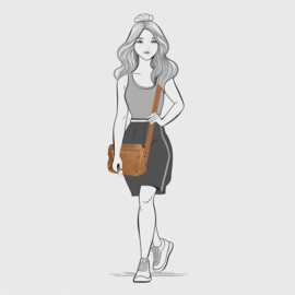 Enrico Benetti Harper schoudertas camel