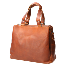 Leather Design handtas natural