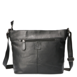 Leather Design schoudertas zwart